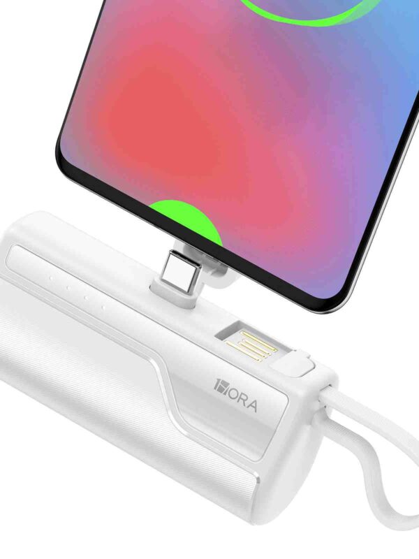 Mini Power GAR262 Bank 4500mAh: Carga Rápida en 1 Hora con Salida Tipo C y Cable USB